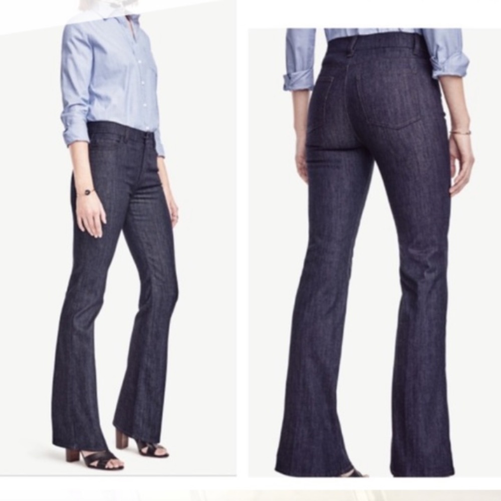 Ann Taylor High Rise Flare Jeans 4